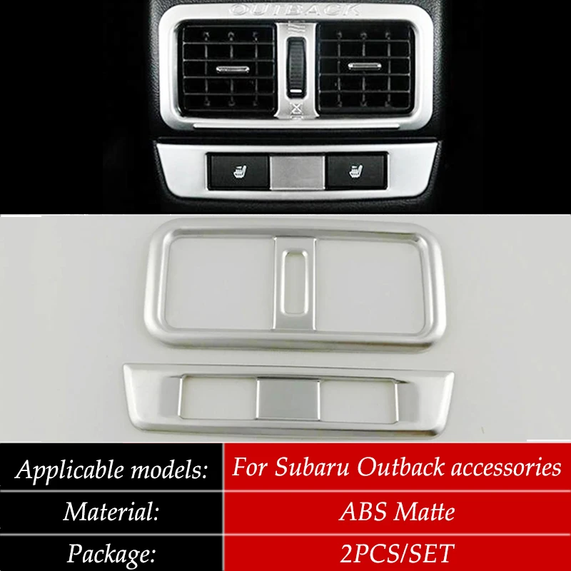 

ABS Matte For Subaru Outback 20152016 Car Back Rear Air Condition outlet Vent frame Cover Trim sticker car styling accessories 2