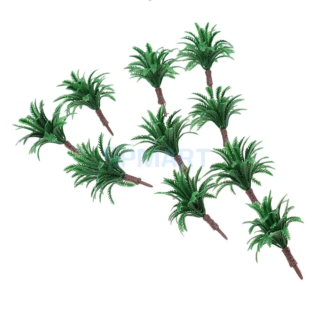10Pc Mini 4.5cm Green Models Tree 1/150 Scale for Train Railroad Landscape N