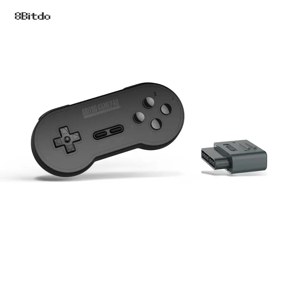 8bitdo SN30 Беспроводной геймпад Bluetooth с ретро комплект для nintendo SNES SF-C - Цвет: Черный