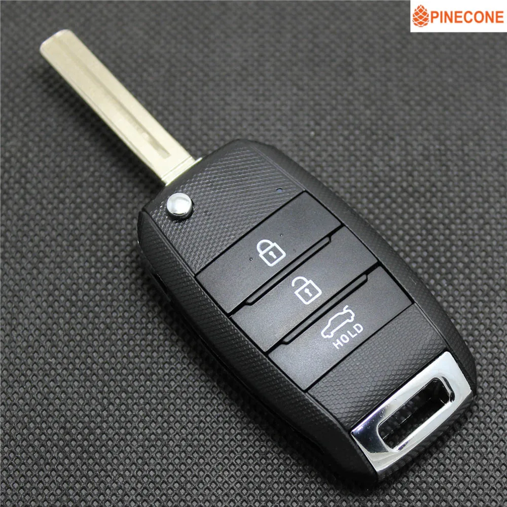 PINECONE для KIA SPORTAGE K5 чехол для ключа автомобиля 3 кнопки без резьбы латунный клинок Замена дистанционного ключа ABS корпус 1 шт