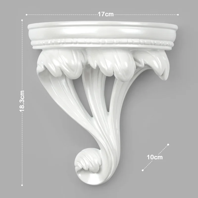 Домашний декор на стену полимерная полка ваза 3D настенная стойка держатель гостиной Настенная Декор ремесла полка для ванной комнаты R717 - Цвет: Светло-серый