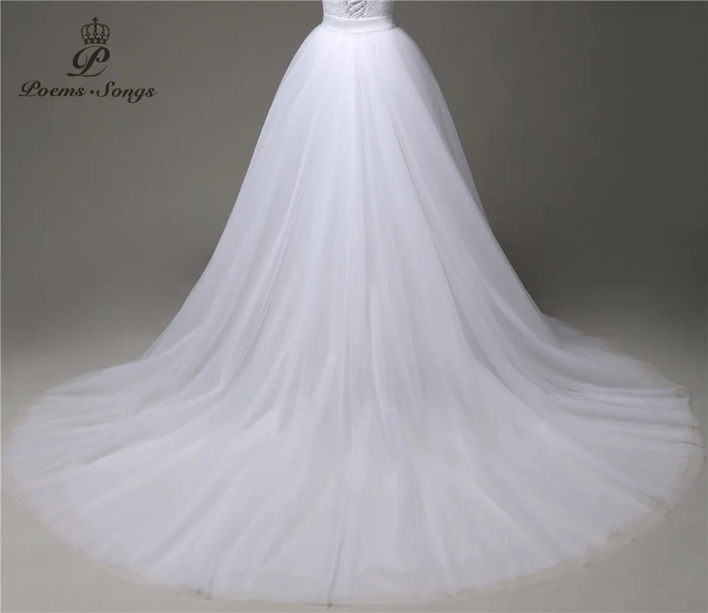 US $51.30 Poemssongs Custom Made High Quality Only Sale Silky Organza Detachable Train Not Included Wedding Dress
