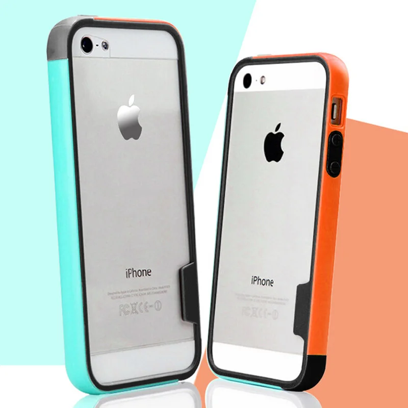 Orange and Blue Kolpler мягкий цветной из термопластичного полиуретана бампер для iPhone 6s чехол силиконовый антидетонационный кожа Обложка Чехлы для iPhone 5se 6 S Plus чехол бампер - Цвет: Orange and Blue