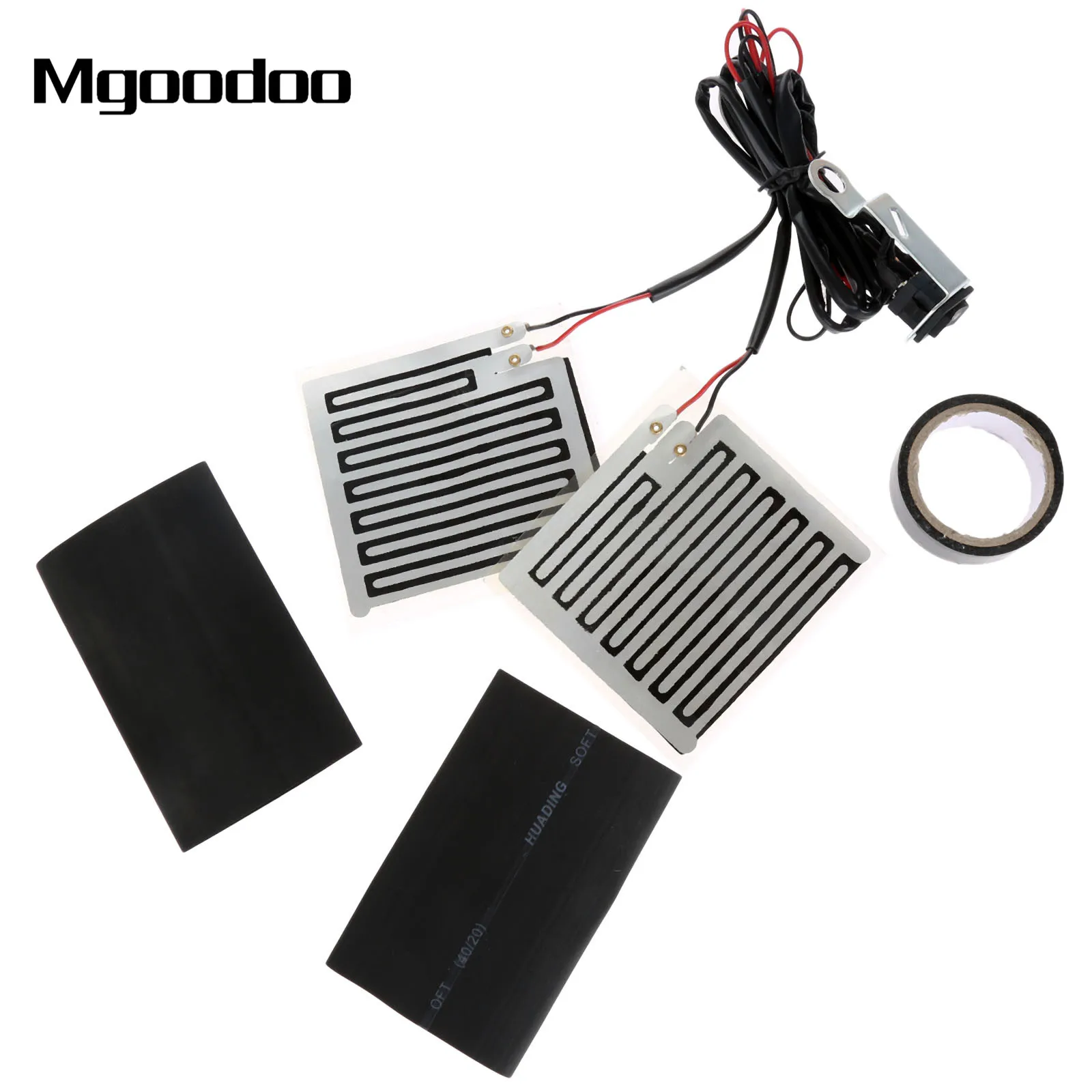 12V Motorcycle ATV Heated Grip Insert Handlebar Hand Warmer kit pads Flexible and adhesive Time warm up time COLOR: silver SIZE: 10
