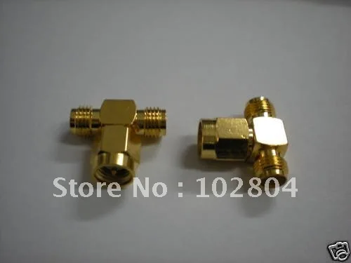 

SMA RF Male to Dual Female Coaxial Connector T Type 5 pcs per Lot