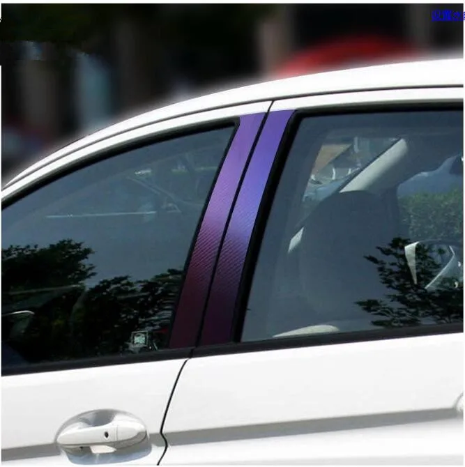 Карбин волокнистая наклейка для наружных окон ABC Honda Fit 2014 2015 2016 2017 8 шт./компл. BA056|for