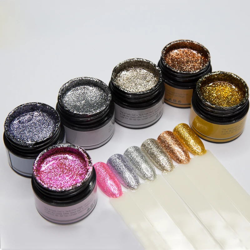 

1 Set Super Platinum Gel Nails Polishes Shinning Colors Soak Off LED Lamp Nails Art Design UV Gel Hybrid Set Gel Lacquer Varnish