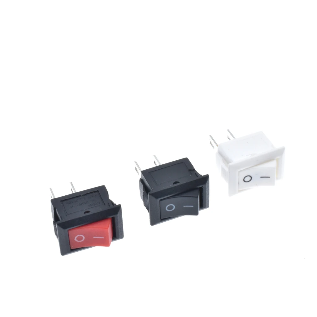 100 шт. 10*15 мм KCD11 3A/250V 2Pin ВКЛ./ВЫКЛ. Белый мини кулисный переключатель для лодки