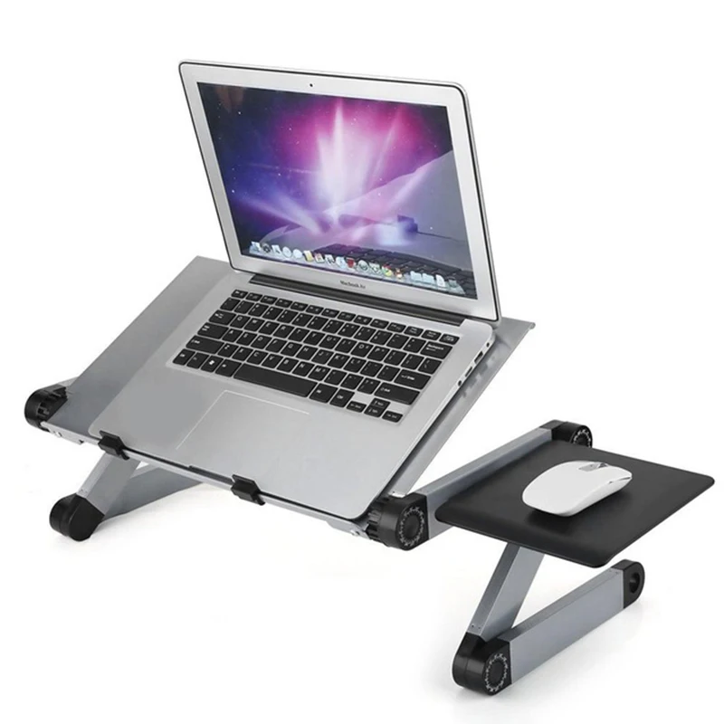 Портативный мобильный ноутбук стоя стол для кровати диван складной столик для ноутбука тетрадь с мышь Pad и вентилятор охлаждения офиса