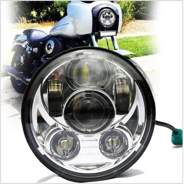 

1pcs 5-3/4" Motorcycle Projector LED Headlight Headlamp Driving Light
