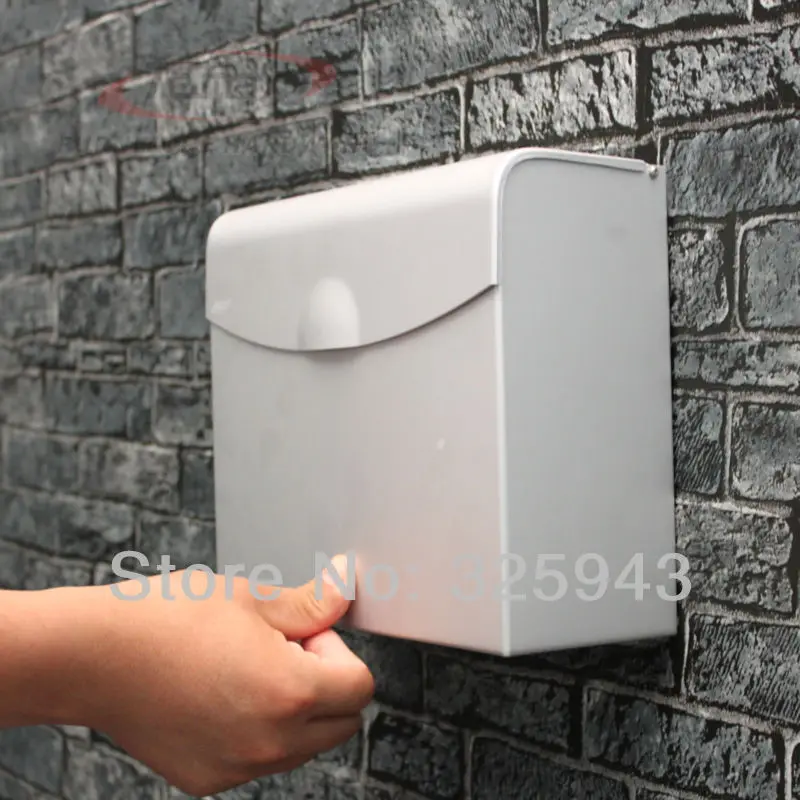

Aluminum Postbox Toilet Paper Holder Case With Cover Roll Dispenser Carton Plumbing Fixtures Bathroom Accessories