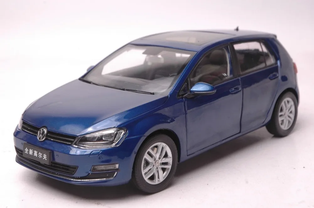 118 Diecast Model for Volkswagen VW Golf 7 Blue Alloy Toy Car