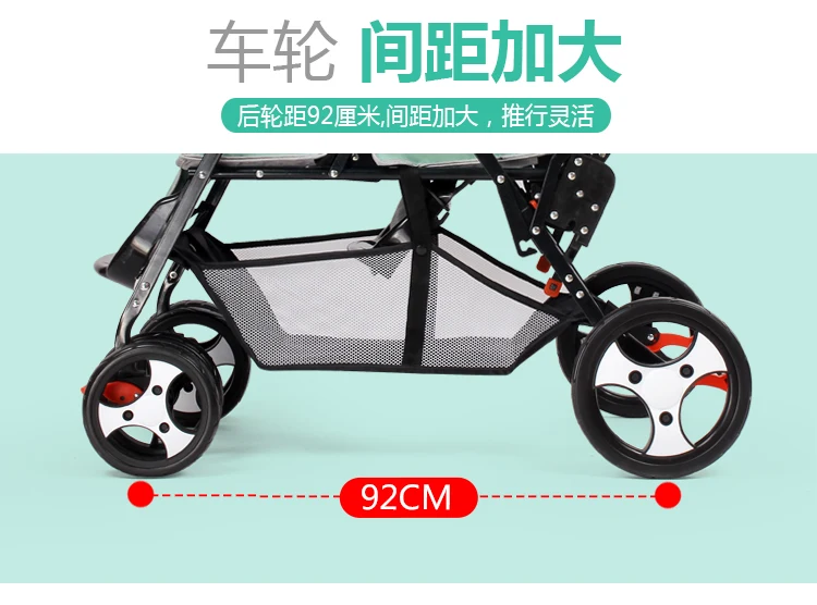 Детская коляска для близнецов, роскошная модная детская коляска с высоким пейзажем