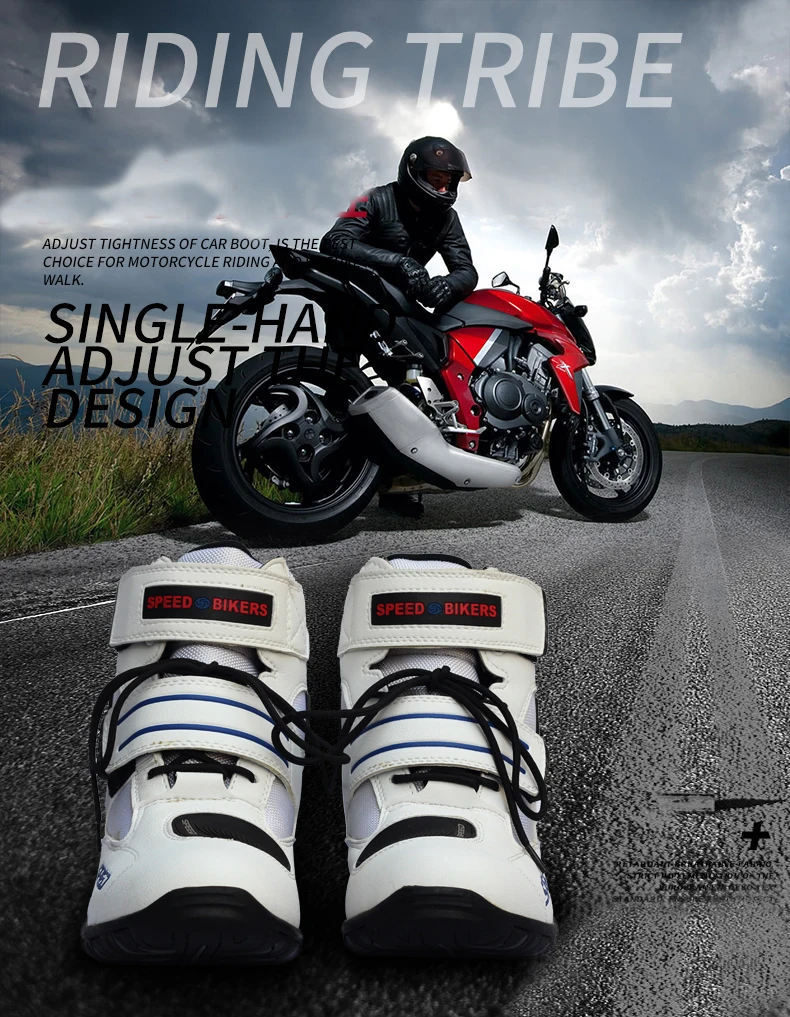 Pro-biker A005 мотоциклетные ботинки обувь для мотокросса черный белый красный стиль для отдыха европейский размер 38-45