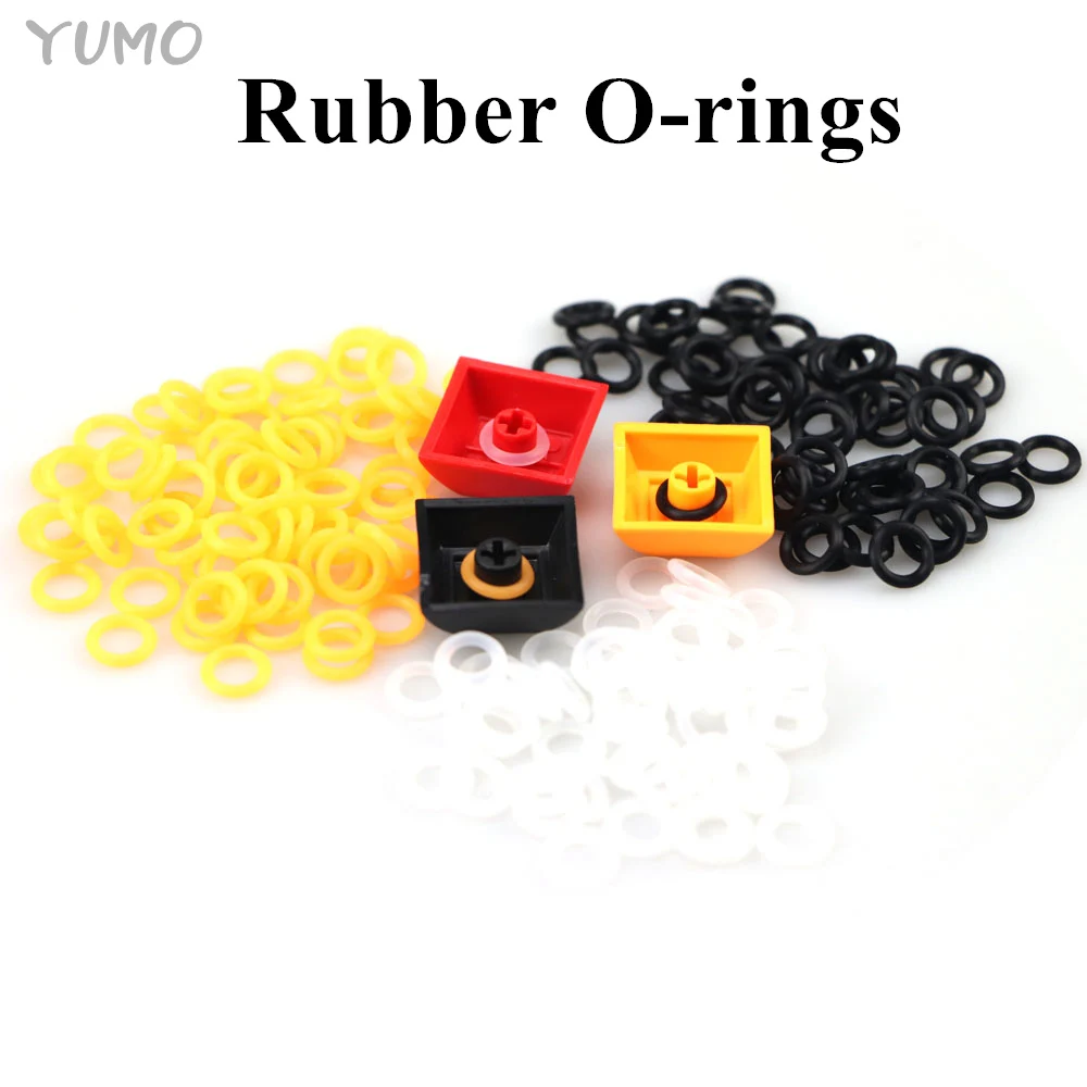 Cherry MX Rubber O Rings 140Pcs Switch Dampeners Dark Black Clear