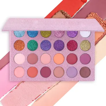 

Hot 24 Colors In 1 Matte Shimmer Natural Eye Shadow Palette Luminous Long-lasting Matte Shimmer Cosmetics Eyeshadow Set