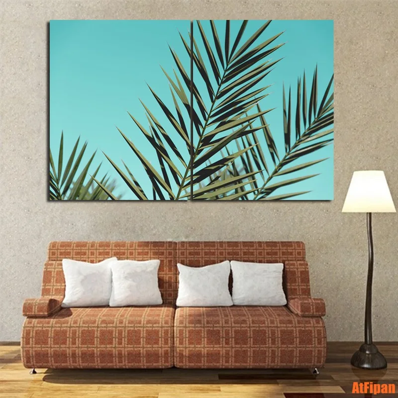 Large Tree Leaves Nordic Style Unframed Canvas Painting Wall Art Prints