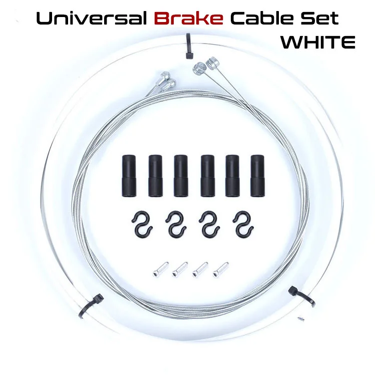 5 цветов новейший MTB велосипед универсальный тормоз кабель и корпус наборы дорожный велосипедной передачи Шестерня переключатель/Тормозные наборы провод трубопровод шланг - Цвет: White - Brake Type