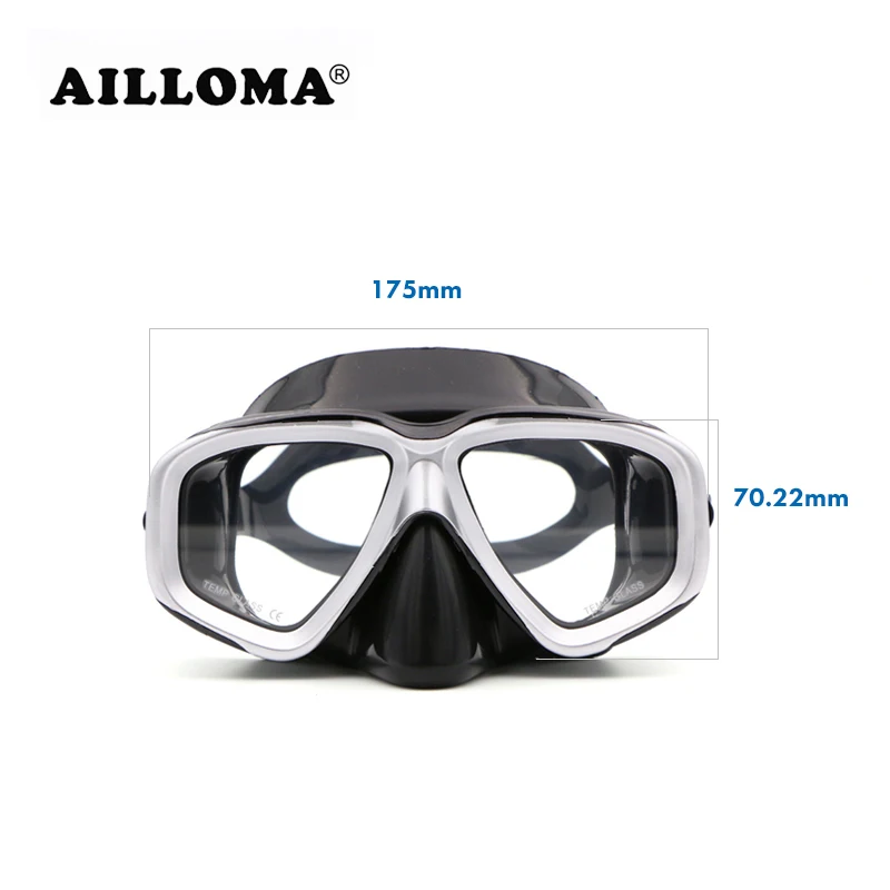 AILLOMA бренд высокое качество одежда заплыва маска ударопрочный закаленное стекло Мягкие силиконовые дайвинг очки Подводное