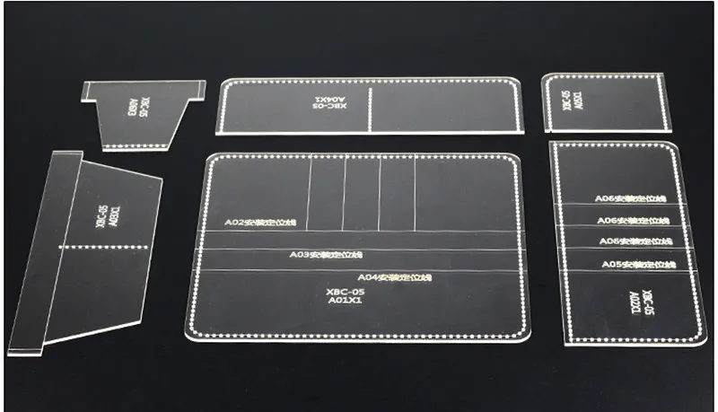 1 комплект Акриловый шаблон длинного кошелька кожа Трафарет Шаблон DIY Кожа ремесло инструменты режущие модели для леди клатч длинный кошелек