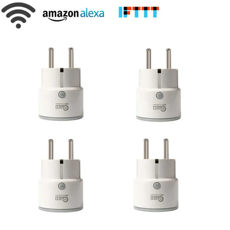 

Coolcam 4PCS/LOT WIFI Smart Socket EU Plug Smart Timing Socket Wireless Outlet control Function Plug for Smart Home Automation