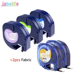 Labelife 5 шт. Dymo 12267 91200 91201 18771 разноцветный 12 мм совместимый с DYMO LetratagTape для Dymo LT принтер этикеток