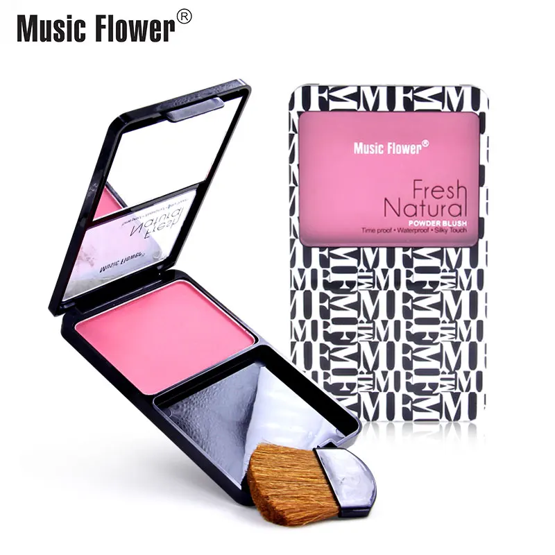 Дропшиппинг Music Flower свежий натуральная пудра Румяна с кисточкой для макияжа лица
