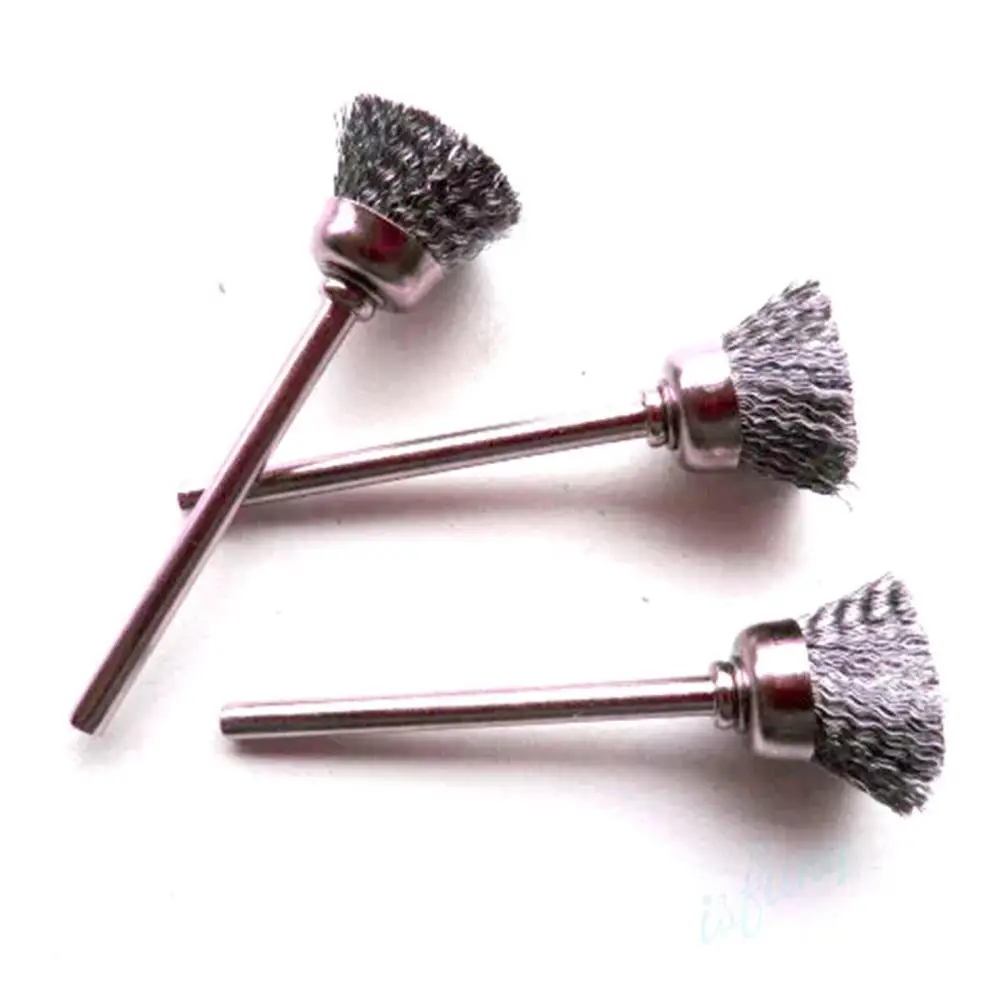 5 Pcs Practical Steel Polished Derusting Brush Wire Cup Shape Brush