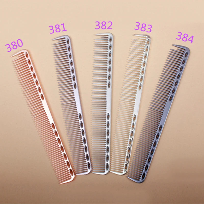 3pcs/bag 380 Super Thin Hair aluminum Comb Barber Hair Cut Comb