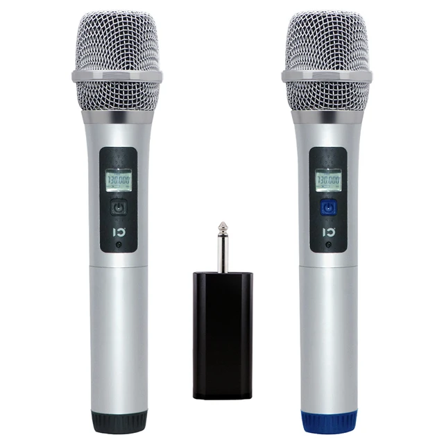 Dual Wireless Handheld Mic SHIDU UHF Dynamic Vocal Microphone with 6
