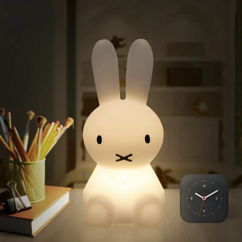 

H28CM Dimmable Rabbit Lamp Led Night Light USB for Children Baby Kids Gift Animal Cartoon Table Decoration Bedside Bedroom