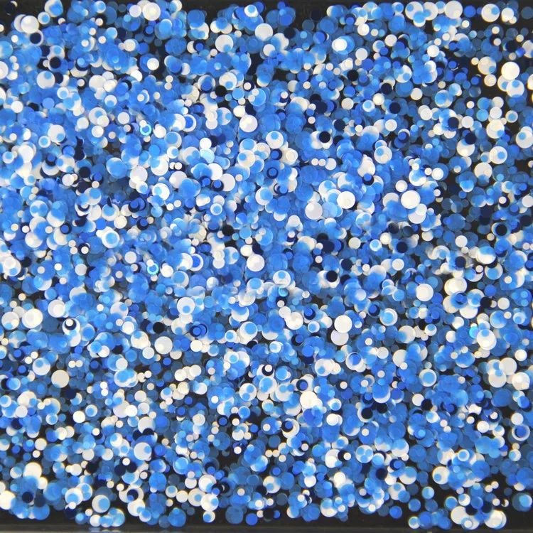 

500Gram/lot Round Glitter Black Blue White colors Shiny Metallic Nail Art Resin Slime Decoden Supplies 1mm2mm3mm Mixed YMP-21
