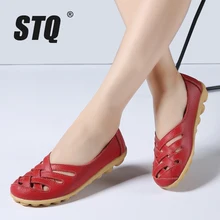 STQ/; весенние женские балетки на плоской подошве; сандалии из натуральной кожи; женские плоские сандалии женские лоферы; женская обувь; 928
