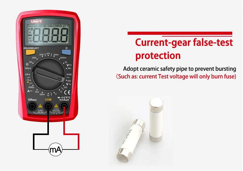 UNI-T UT33B+ цифровой мультиметр ручной диапазон AC DC 200 мВ~ 600 в Измеритель Напряжения DC 10 А Измеритель сопротивления тока
