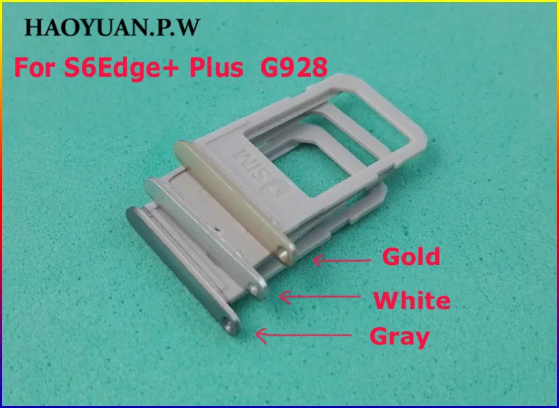 HAOYUAN. P. W корпус Одиночная двойная версия sim-карты лоток Слот держатель для samsung Galaxy S6Edge+ S6 Edge Plus G928 золото серый белый