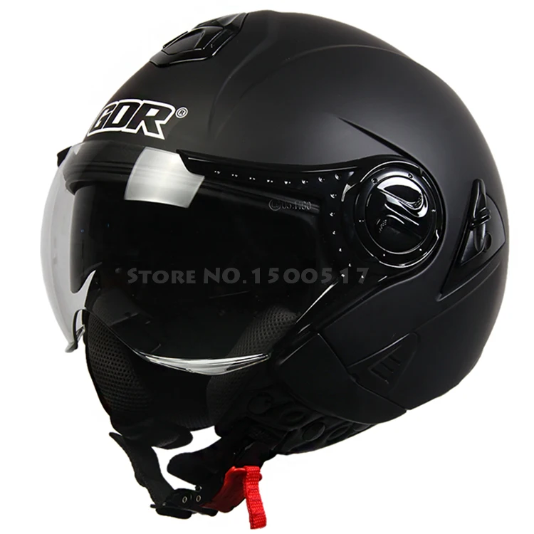 Pilot Style 3/4 Open Face Dual Visors Motorcycle Helmet GDR622 Moto Motocicleta Casque Capacete