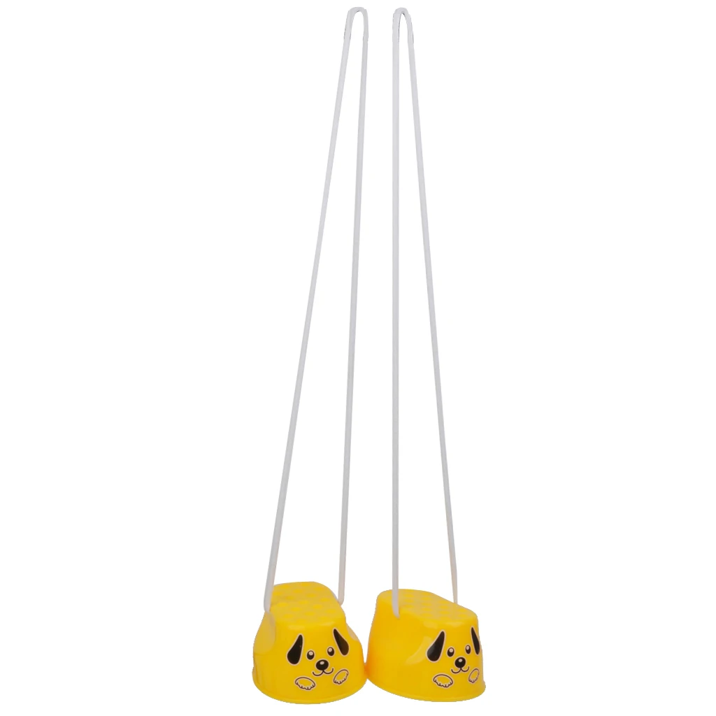 Kids Balance Training Toy 1 Pair Smile Foot Stilt Cute Dog Pattern Exercise Outdoor Indoor Playing Tool