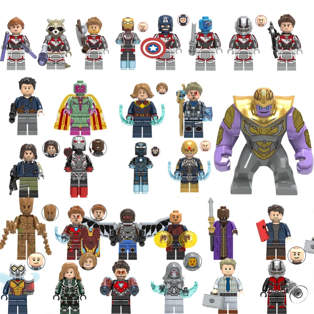 

1pcs capitana marvel 4 super heroes set Building Blocks Compatible with LegoINGlys legoed friends building toys gift for kids