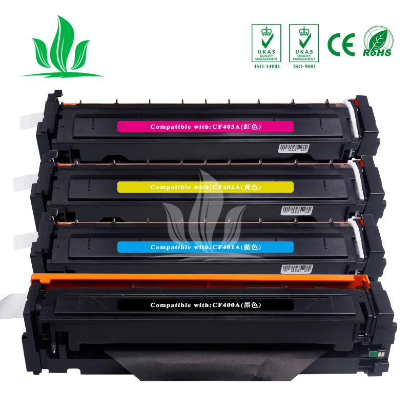 1 комплект 4 цвета CF400A CF401A CF402A CF403A тонер картридж совместимый для HP color Laserjet M252 M252dw