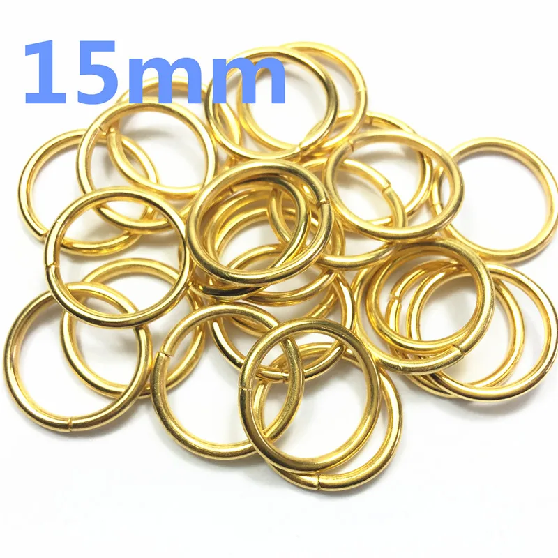 4-  15mm Non Welded Metal O Ring Nickel&Black Nickel Plated Backpack Collar Harness Rings Bag Parts Accessories