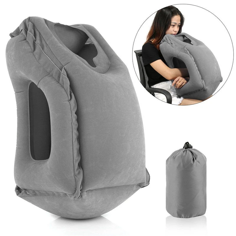 Saco de dormir de viaje inflable, cojín portátil para el cuello, almohada para hombres y al aire libre, avión, tren de vuelo, fácil de dormir|Almohadas corporales| - AliExpress