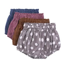 Шорты для маленьких девочек; коллекция года; сезон весна-лето; свободные Вельветовая короткая штаны с поясом; модные желтые шорты в горошек для маленьких девочек; одежда для детей