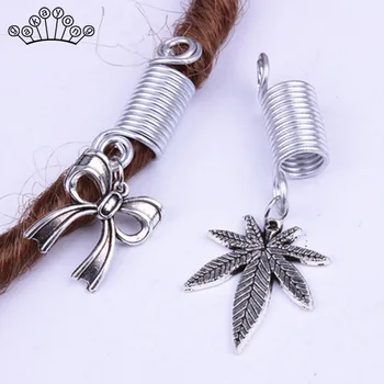 

Boho LOC Braid Beads Hair Jewelry Vintage Silver Color Hair Coils Jewelry Hair Clips Punk Hair Jewelry Accessories