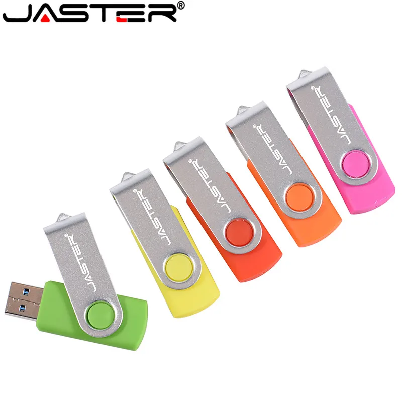 JASTER USB флеш накопитель 2 0 S303 поворотный дизайн Pendrives 128 Гб 64 ГБ 32 16 8 4