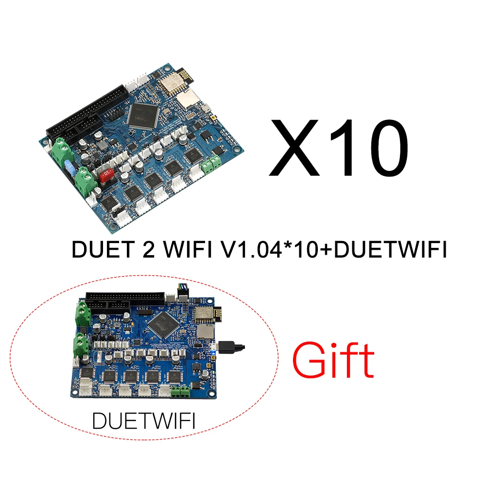 10 шт. Cloned Duet 2 Wifi V1.04 DuetWifi Расширенный 32 бит плата электроники купить 10 отправить 11 для BLV MGN Cube 3d принтер CNC машина