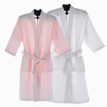 Распродажа, летний халат для влюбленных, впитывающий воду, вафельный банный халат, женское сексуальное кимоно, халат для невесты, халат для подружки невесты, свадебные халаты