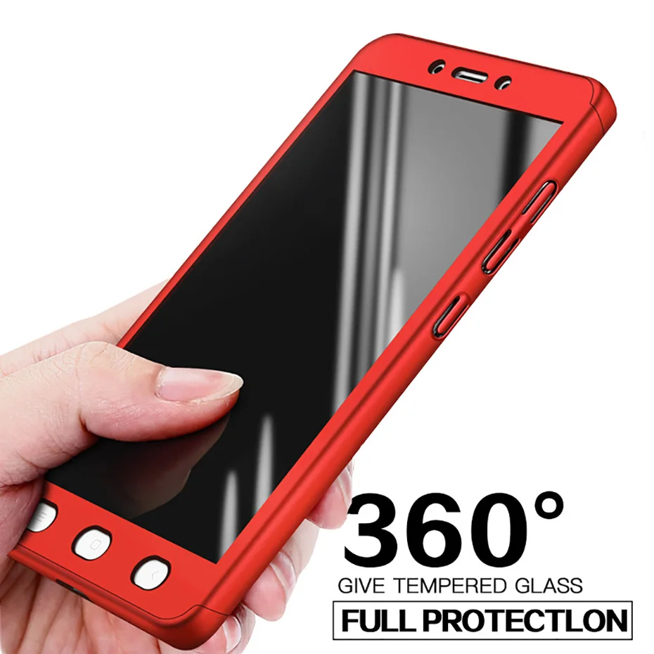 MOUSEMI 4x Case For Xiaomi Redmi with Glass 360 Full Cover Hard Protect Phone Cases, For Xiaomi Redmi Note 4 Global 4x Case On (9)