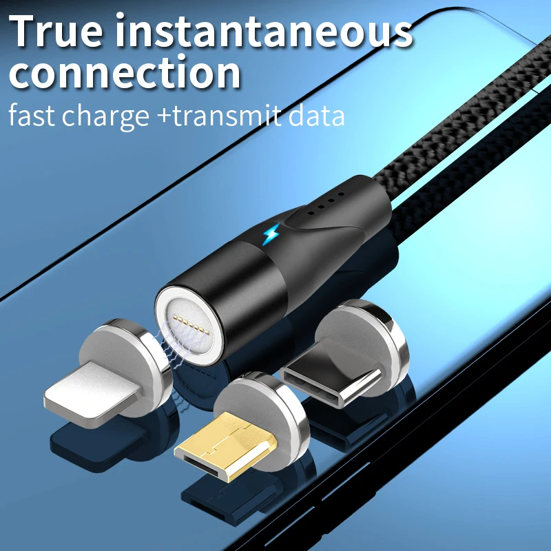 Магнитный USB кабель PD для быстрой зарядки Type C передачи данных iphone xs x 8 7 samsung s9 huawei