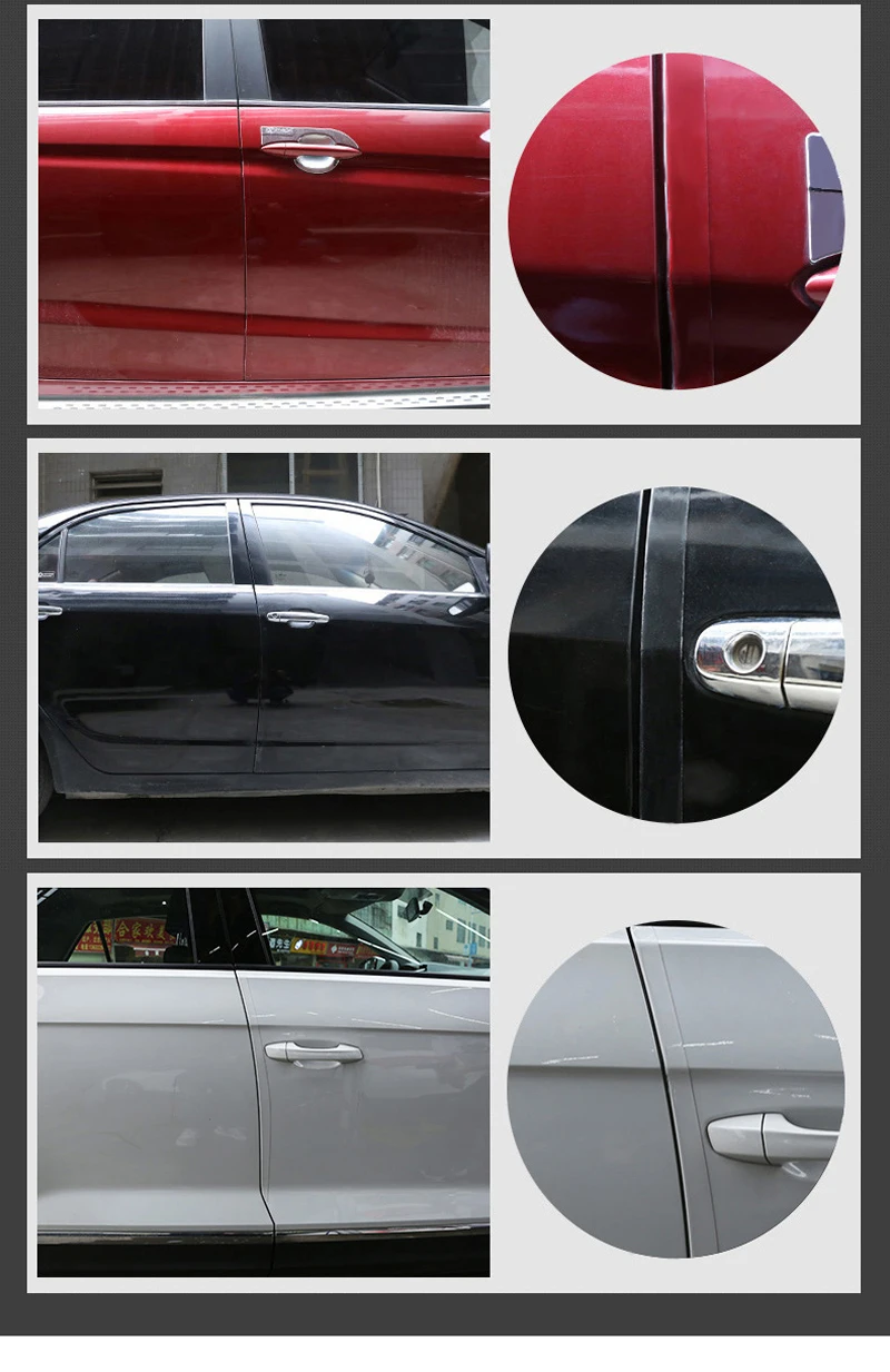 Universal Car Door Edge Guard Scratch Strip Anti Collision Bumper Protector Rubber Trim Molding Scratch Strip Crash Bar