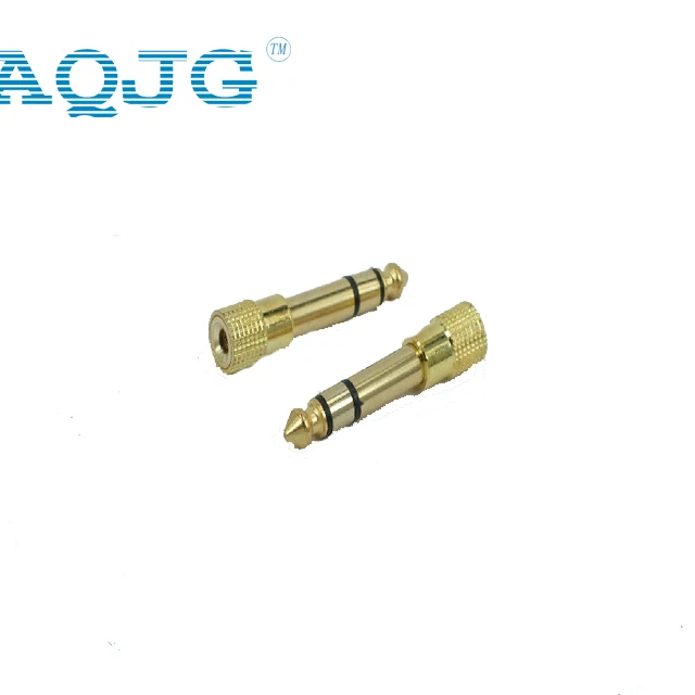 1pcs-Gold-plated-6-35mm-1-4-Male-plug-to-3-5mm-1-8-Female-Jack